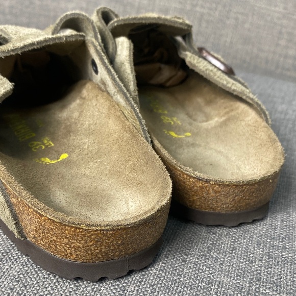 Birkenstock Women's Taupe Suede Mules - Picture 7 of 12